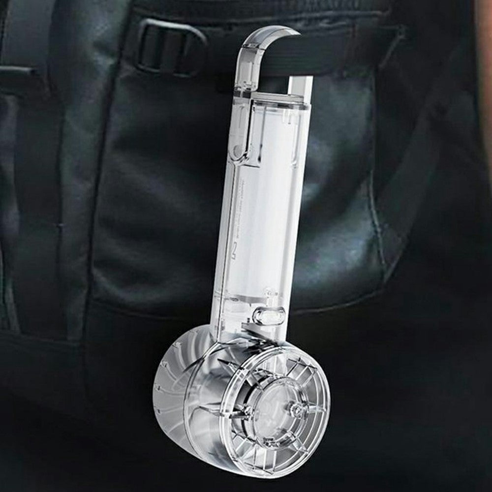 W21 Portable Handheld Fan 3 Speeds Transparent High Speed Turbo Fan with Cold Compress Function